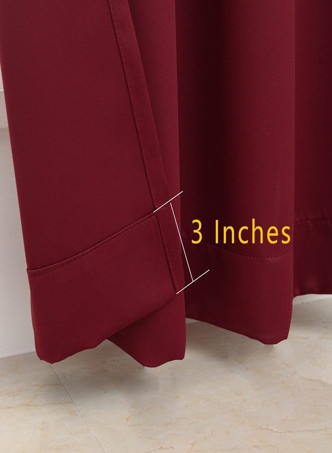 Pickluc Burgundy Blackout Curtains with Grommet 84 Inches Long 2 Panels, Light Blocking Window Drapes for Living Room, Thermal Insulated, Noise Reduction, Privacy Protection, 52" Wide x 84" Length - Image 5